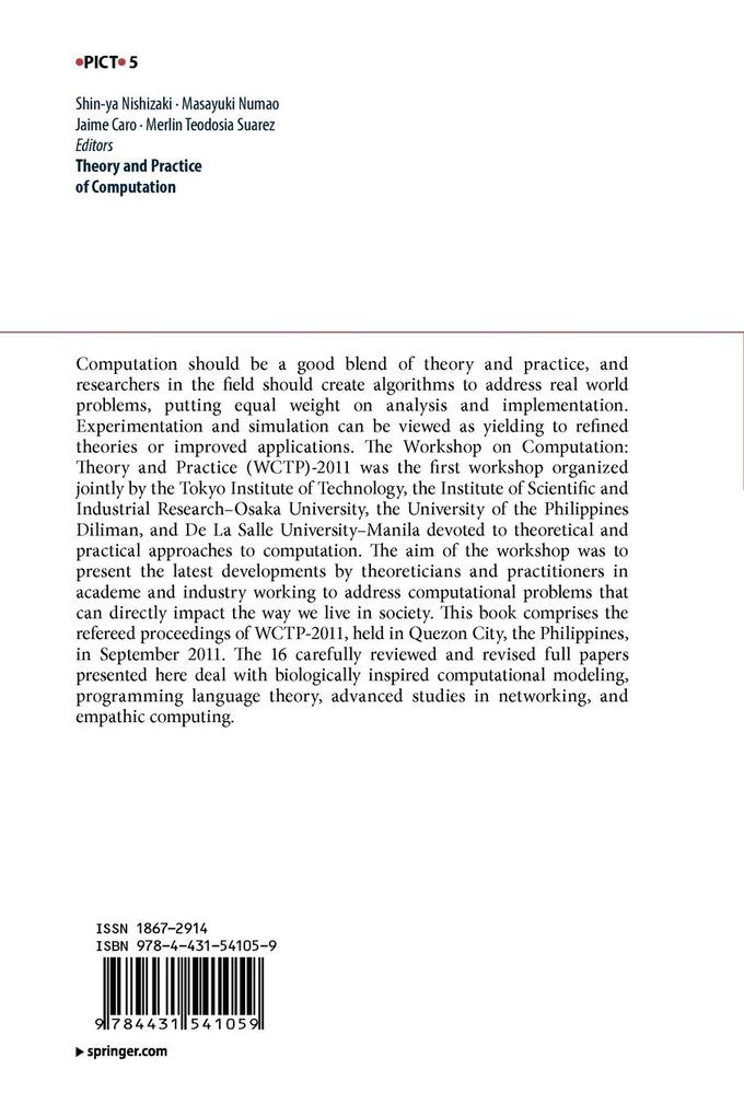 Weitere Ansicht: Theory and Practice of Computation