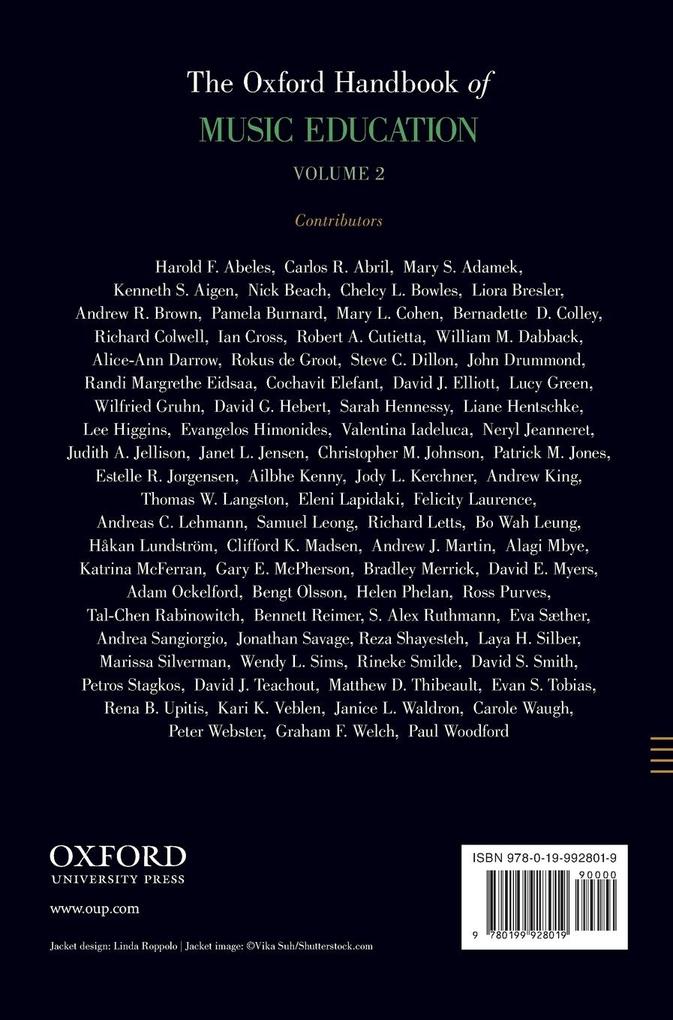 Weitere Ansicht: Oxford Handbook of Music Education, Volume 2