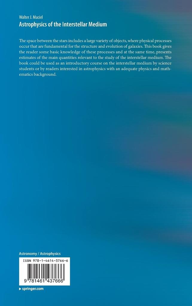 Weitere Ansicht: Astrophysics of the Interstellar Medium | Walter J. Maciel