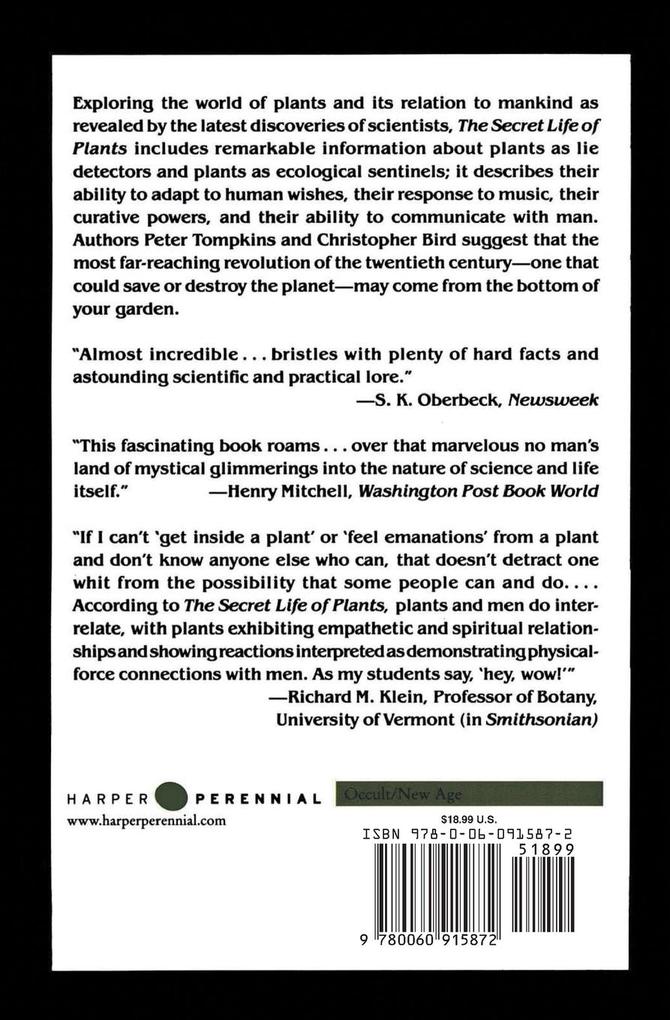 Weitere Ansicht: The Secret Life of Plants | Peter Tompkins, Christopher Bird