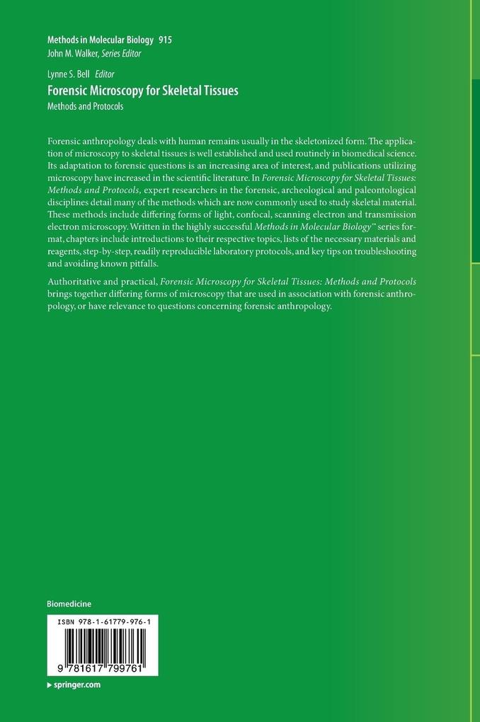 Weitere Ansicht: Forensic Microscopy for Skeletal Tissues