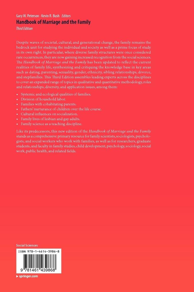 Weitere Ansicht: Handbook of Marriage and the Family