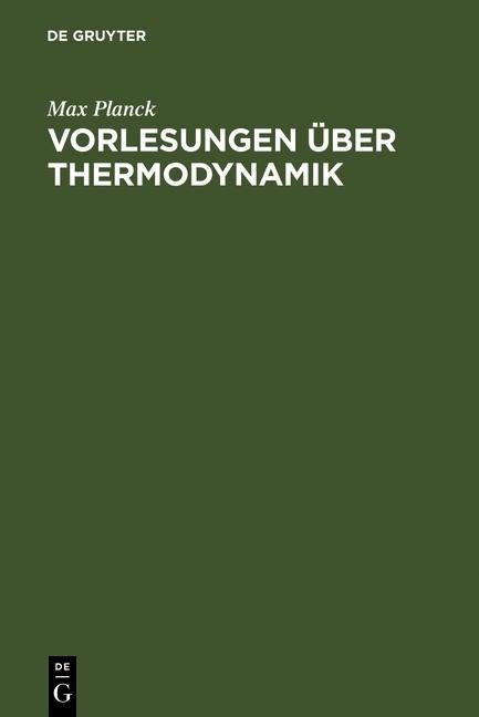 Produktbild: Vorlesungen über Thermodynamik | Max Planck