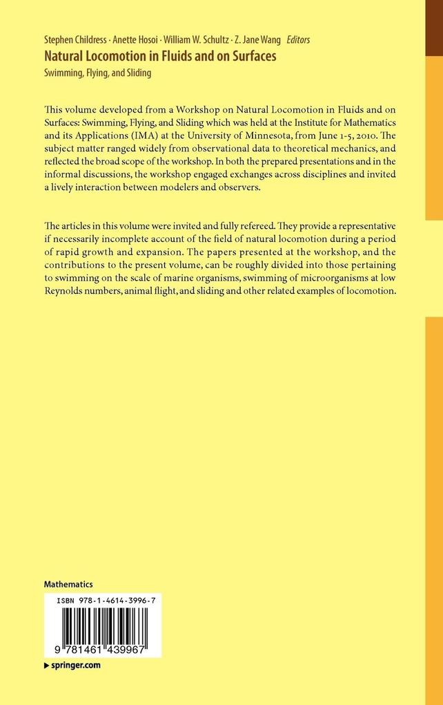 Weitere Ansicht: Natural Locomotion in Fluids and on Surfaces