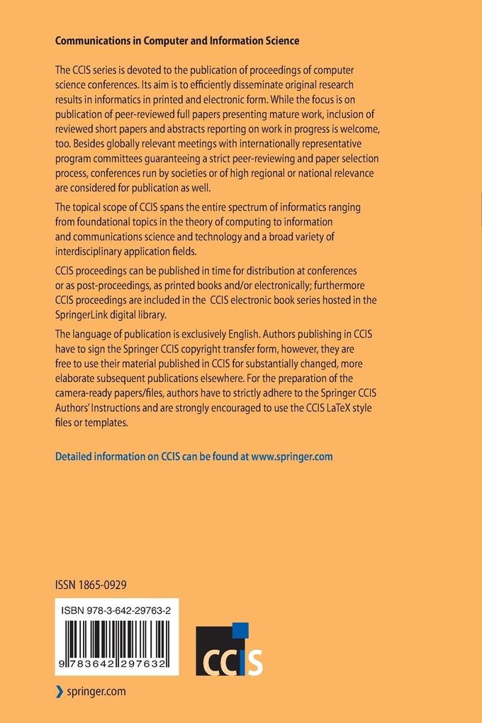 Weitere Ansicht: Knowledge Discovery, Knowledge Engineering and Knowledge Management