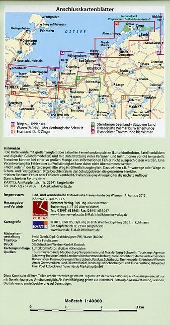 Weitere Ansicht: Ostseeküste Travemünde bis Wismar Rad- und Wanderkarte 1 : 40 000 | Christian Kuhlmann, Thomas Wachter, Klaus Klemmer