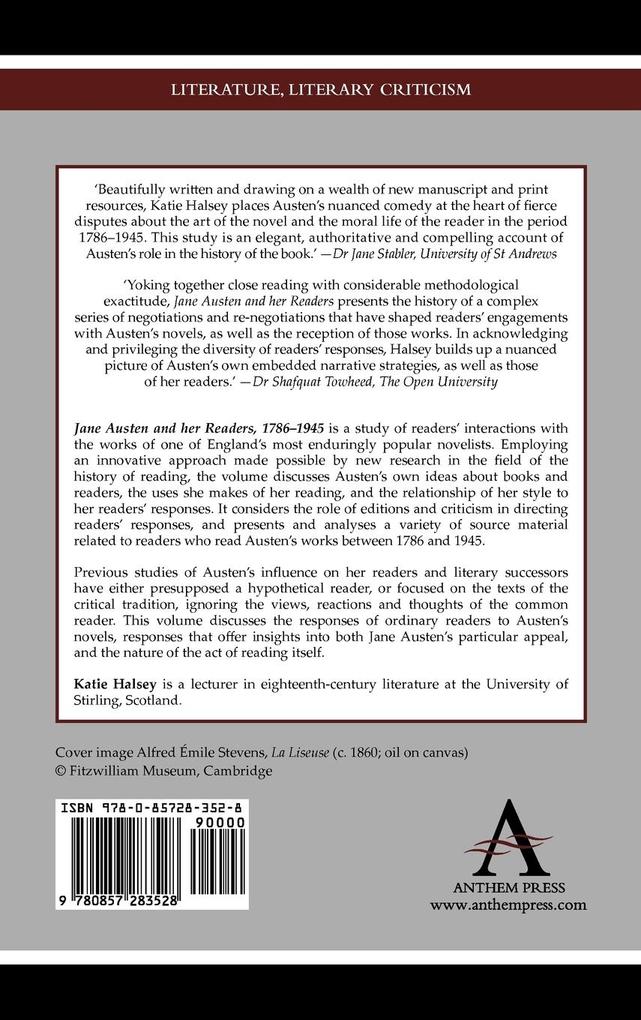Weitere Ansicht: Jane Austen and her Readers, 1786-1945 | Katie Halsey