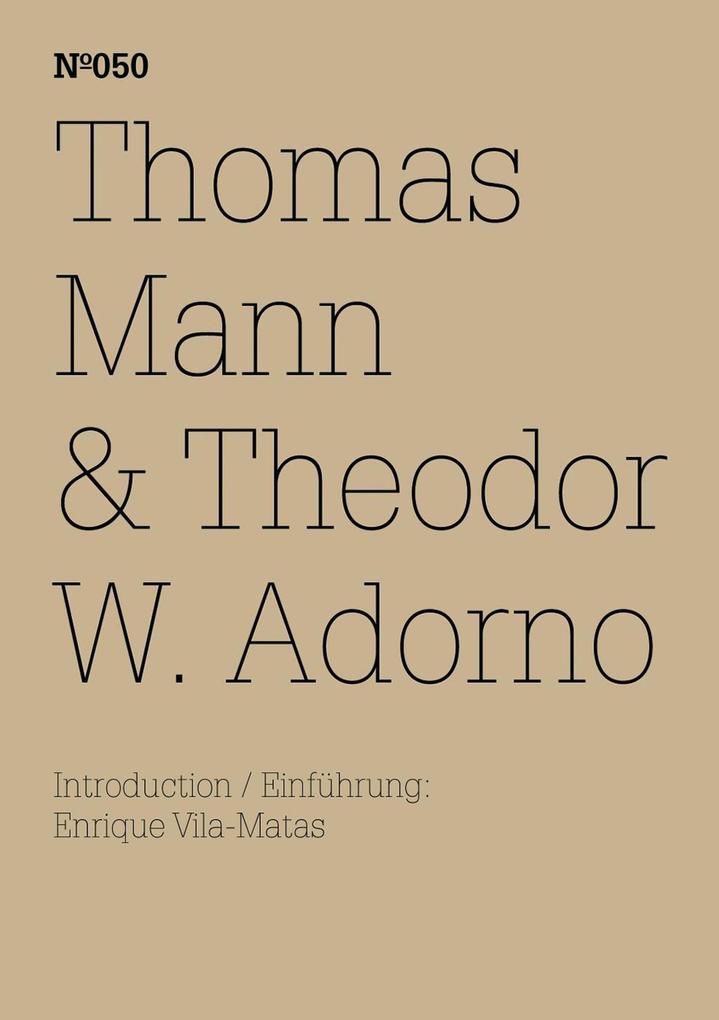 Produktbild: Thomas Mann & Theodor W. Adorno | Thomas Mann