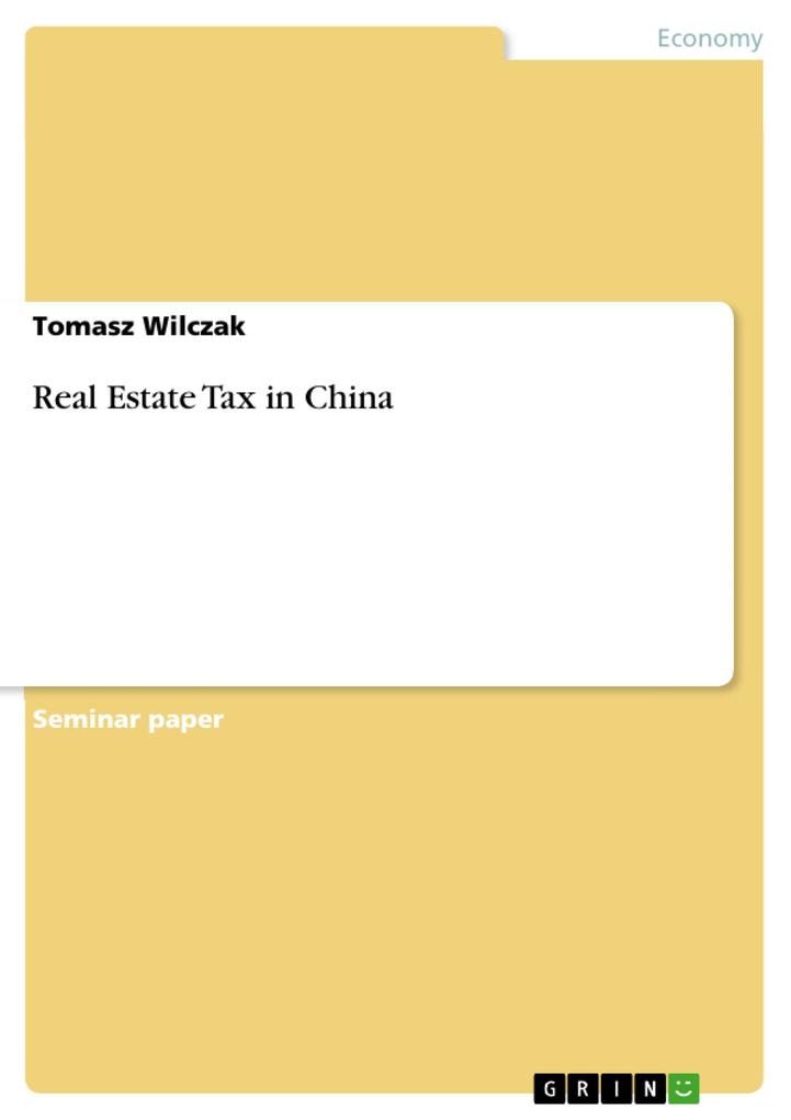 Produktbild: Real Estate Tax in China | Tomasz Wilczak