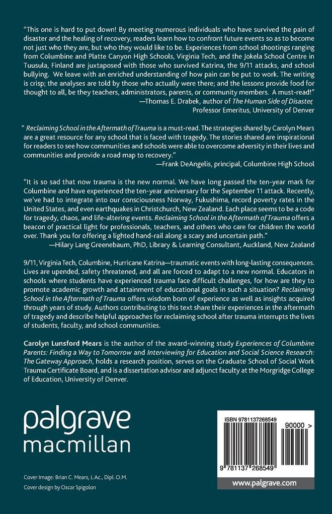 Weitere Ansicht: Reclaiming School in the Aftermath of Trauma | C. Mears