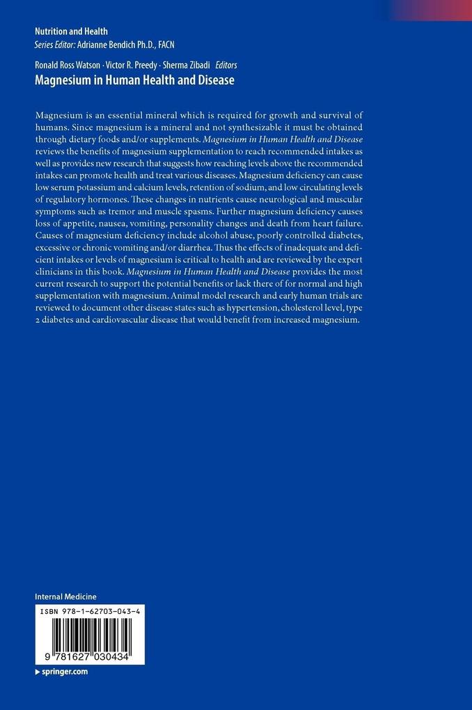 Weitere Ansicht: Magnesium in Human Health and Disease