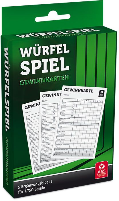 Produktbild: Würfelspiel Gewinnkarten - Blöcke