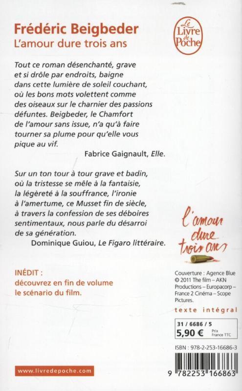 Weitere Ansicht: L'amour dure trois ans | Frédéric Beigbeder