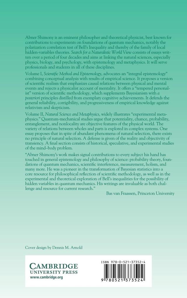 Weitere Ansicht: The Search for a Naturalistic World View | Abner Shimony