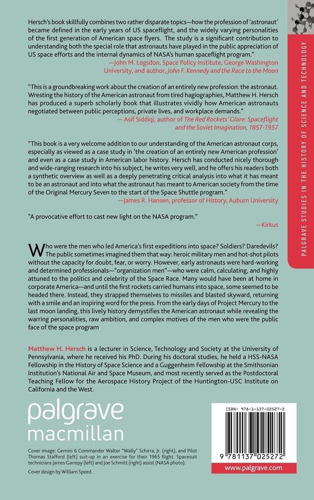 Weitere Ansicht: Inventing the American Astronaut | Matthew H. Hersch