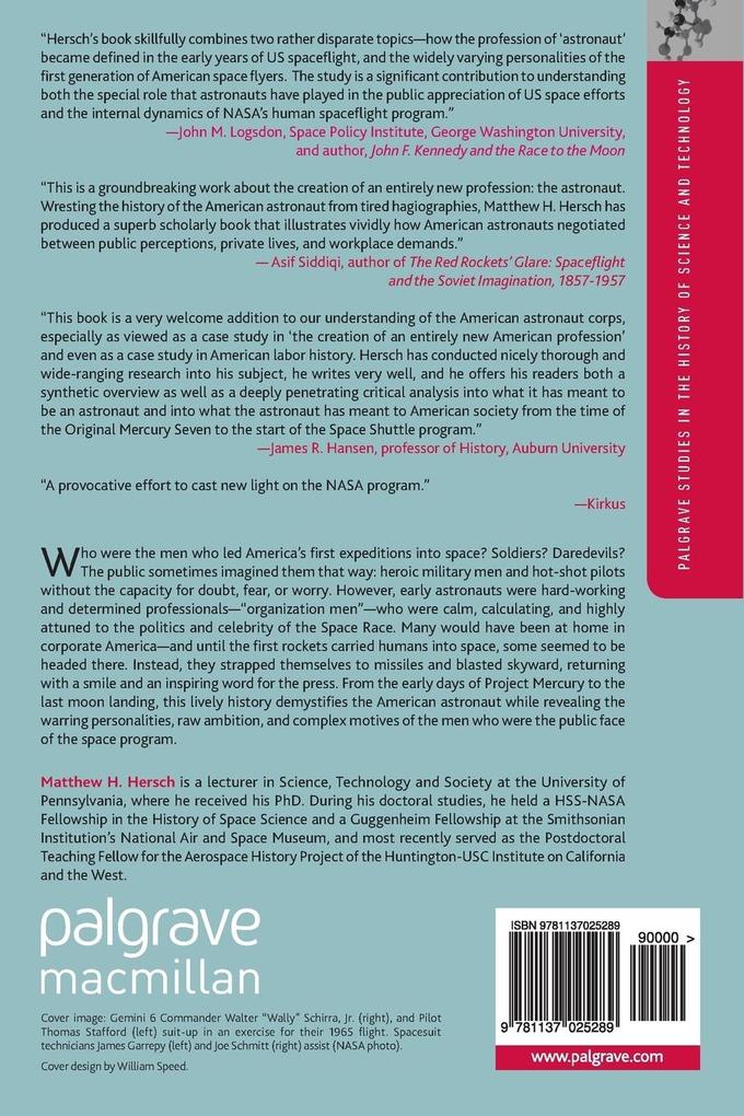 Weitere Ansicht: Inventing the American Astronaut | Matthew H. Hersch