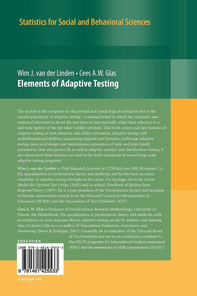 Weitere Ansicht: Elements of Adaptive Testing
