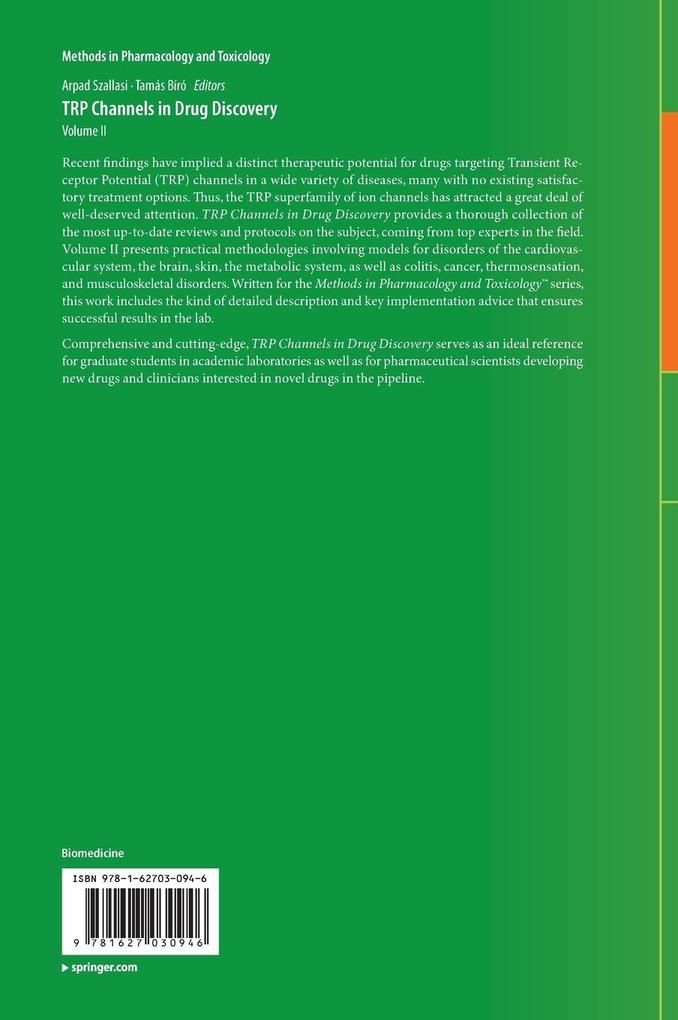 Weitere Ansicht: TRP Channels in Drug Discovery