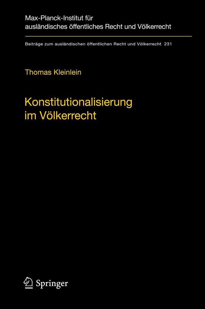 Produktbild: Konstitutionalisierung im Völkerrecht | Thomas Kleinlein