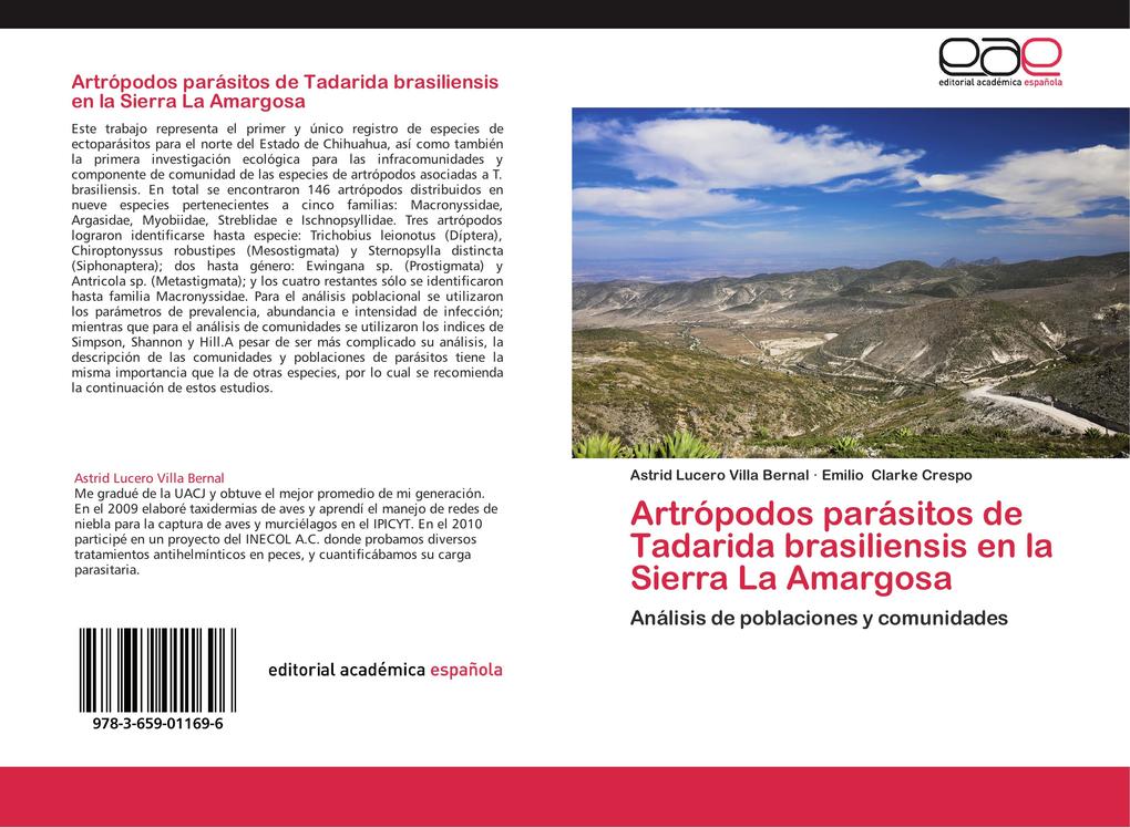 Produktbild: Artrópodos parásitos de Tadarida brasiliensis en la Sierra La Amargosa | Astrid Lucero Villa Bernal, Emilio Clarke Crespo