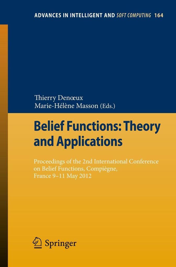 Produktbild: Belief Functions: Theory and Applications