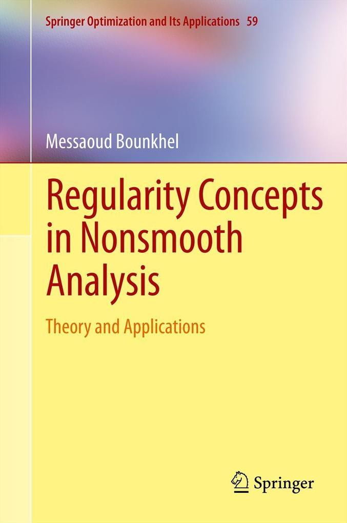 Produktbild: Regularity Concepts in Nonsmooth Analysis | Messaoud Bounkhel
