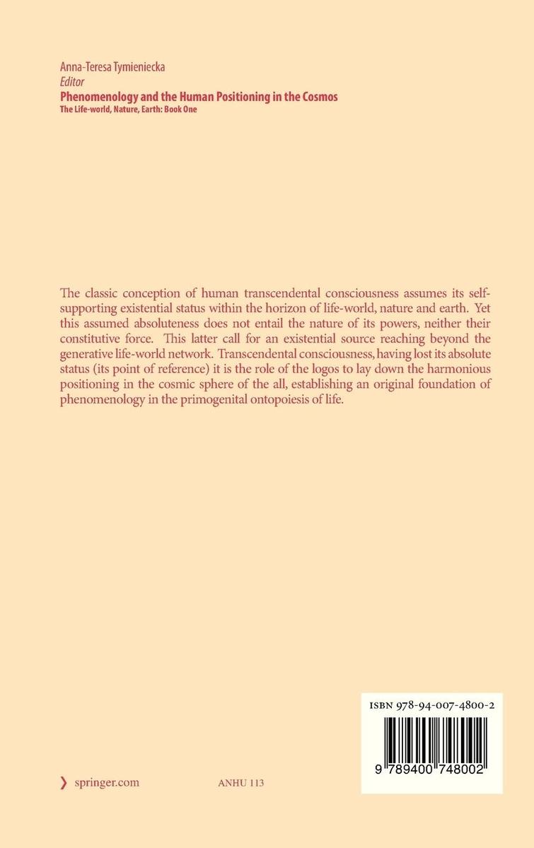 Weitere Ansicht: Phenomenology and the Human Positioning in the Cosmos