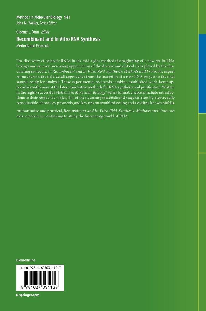 Weitere Ansicht: Recombinant and In Vitro RNA Synthesis