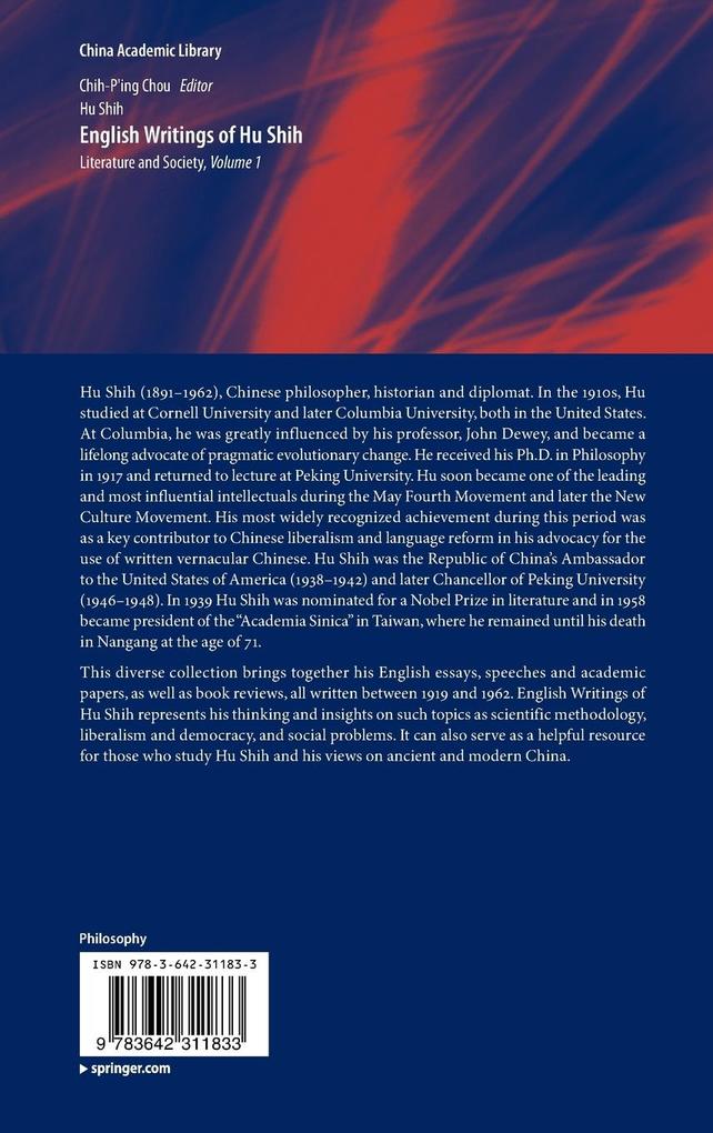 Weitere Ansicht: English Writings of Hu Shih | Hu Shih