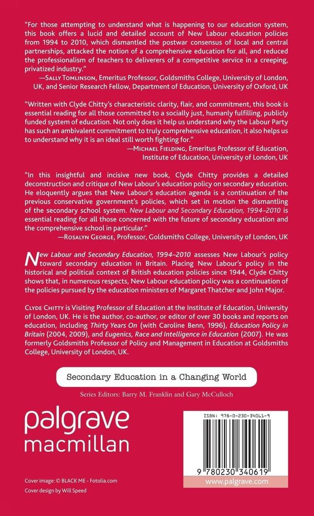 Weitere Ansicht: New Labour and Secondary Education, 1994-2010 | C. Chitty