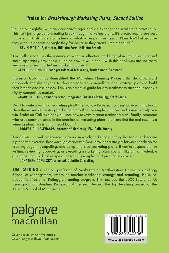 Weitere Ansicht: Breakthrough Marketing Plans | Tim Calkins