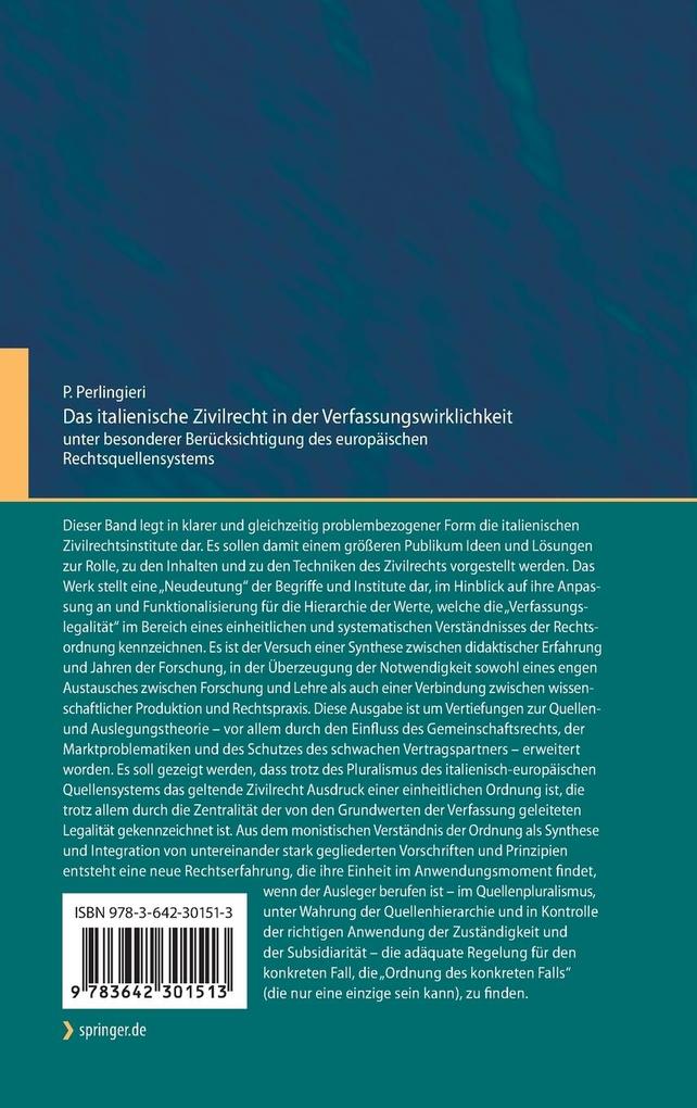 Weitere Ansicht: Das italienische Zivilrecht in der Verfassungswirklichkeit | Pietro Perlingieri
