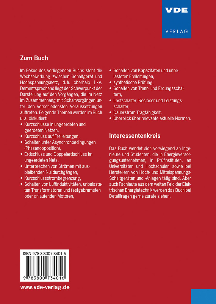 Weitere Ansicht: Schalten im Hochspannungsnetz | Heinz-Helmut Schramm