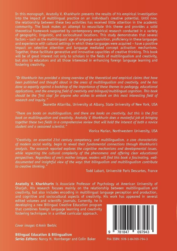 Weitere Ansicht: Multilingualism and Creativity | Anatoliy V. Kharkhurin