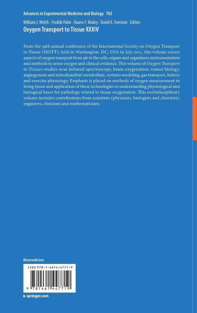 Weitere Ansicht: Oxygen Transport to Tissue XXXIV