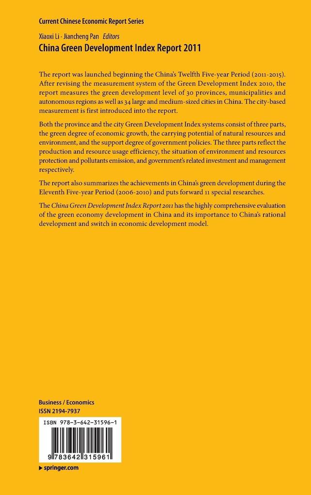 Weitere Ansicht: China Green Development Index Report 2011