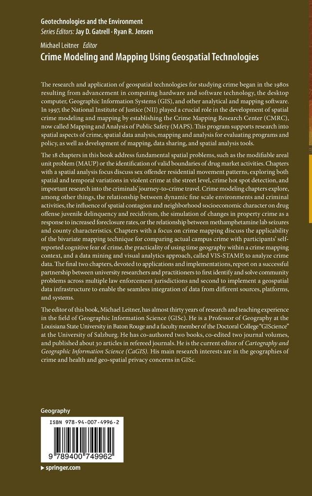 Weitere Ansicht: Crime Modeling and Mapping Using Geospatial Technologies