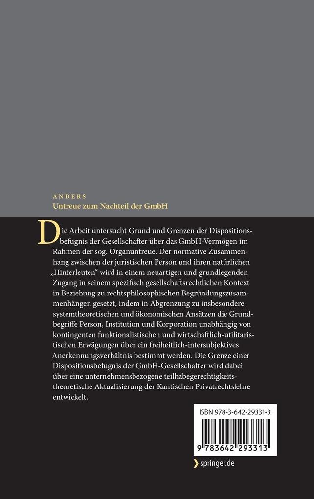 Weitere Ansicht: Untreue zum Nachteil der GmbH | Ralf Peter Anders