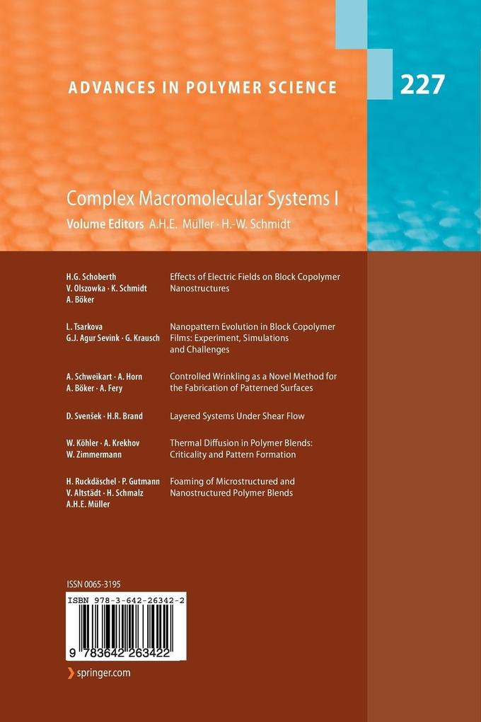 Weitere Ansicht: Complex Macromolecular Systems I