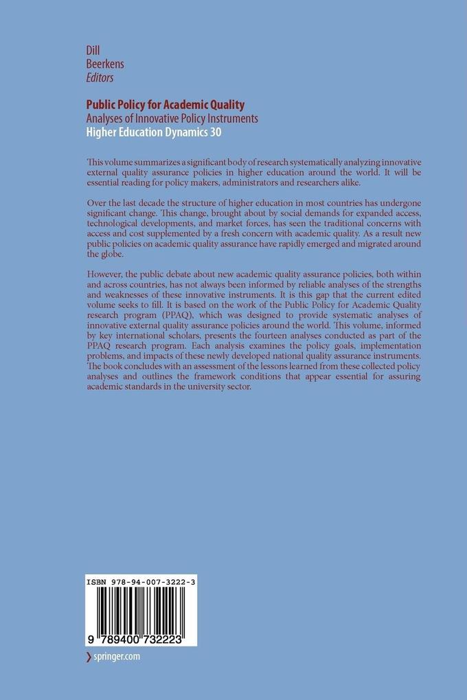 Weitere Ansicht: Public Policy for Academic Quality