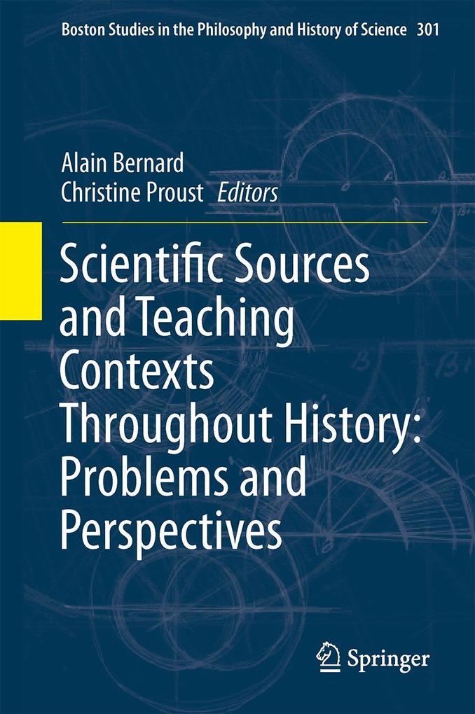 Produktbild: Scientific Sources and Teaching Contexts Throughout History: Problems and Perspectives