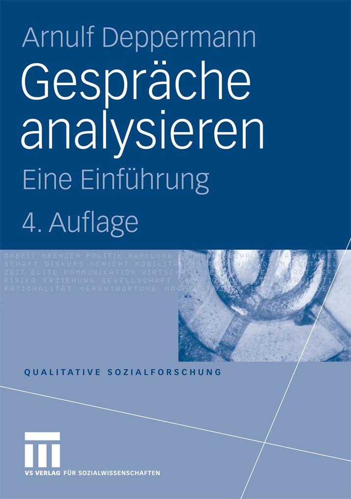 Produktbild: Gespräche analysieren | Arnulf Deppermann