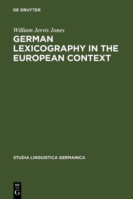Produktbild: German Lexicography in the European Context | William Jervis Jones