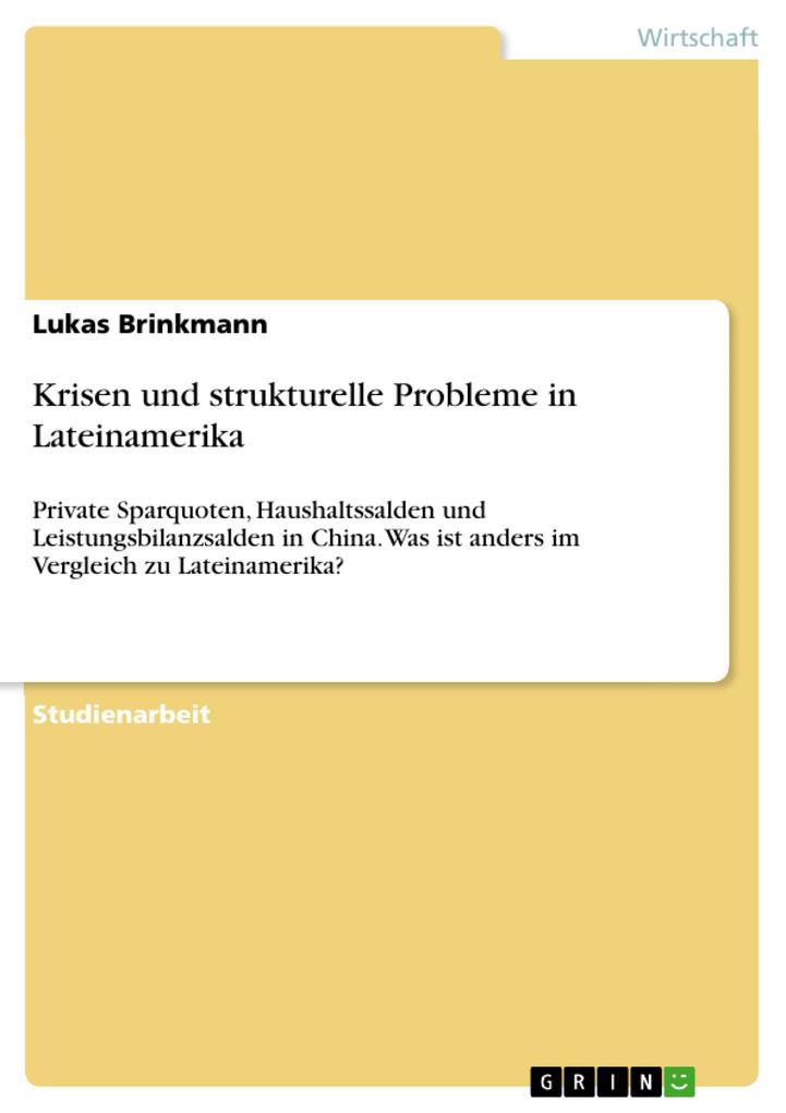 Produktbild: Krisen und strukturelle Probleme in Lateinamerika | Lukas Brinkmann