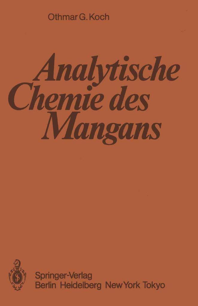 Produktbild: Analytische Chemie des Mangans | O. G. Koch