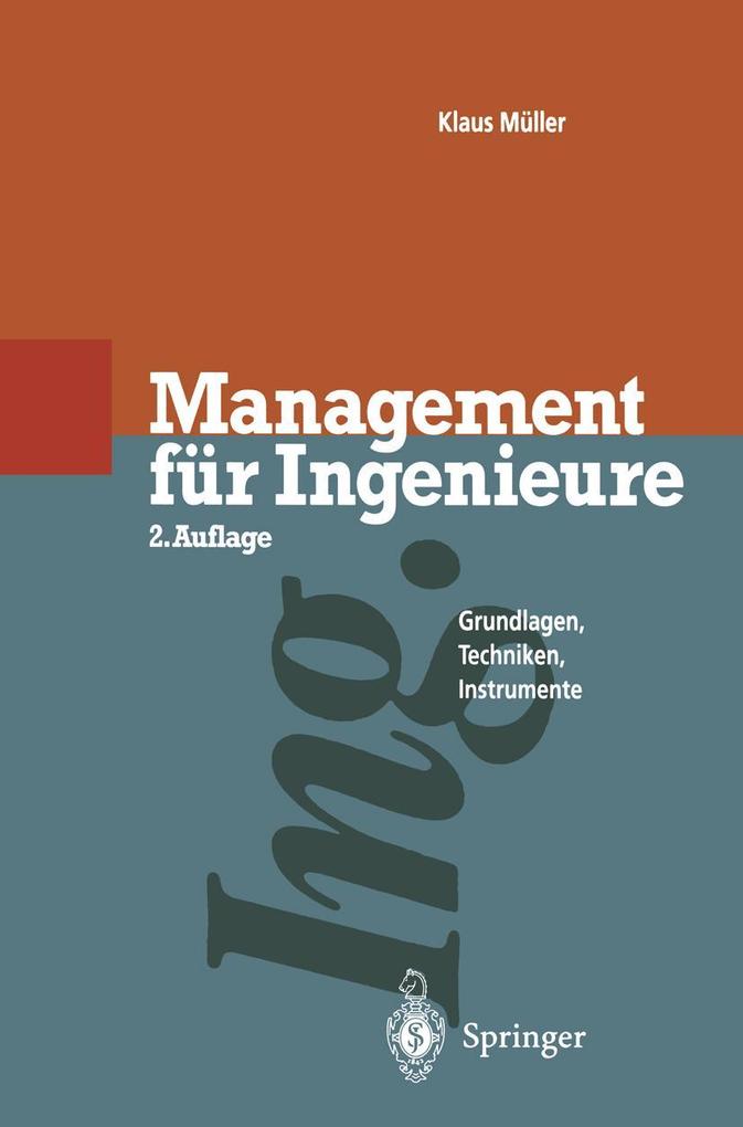 Produktbild: Management für Ingenieure | Klaus Müller