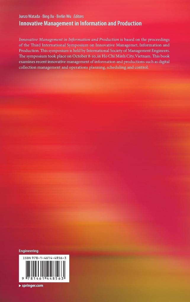 Weitere Ansicht: Innovative Management in Information and Production