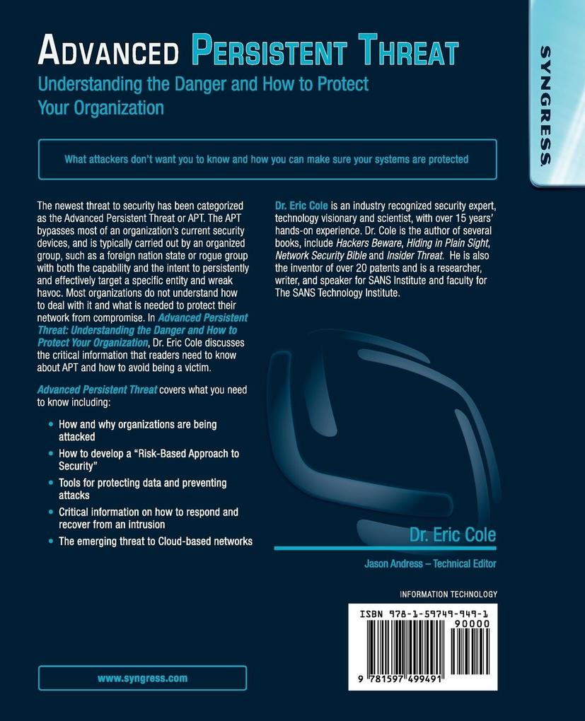 Weitere Ansicht: Advanced Persistent Threat | Eric Cole