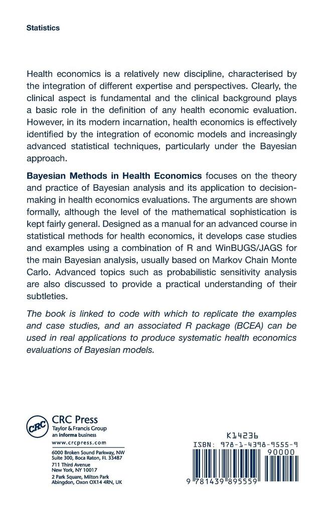 Weitere Ansicht: Bayesian Methods in Health Economics | Gianluca Baio