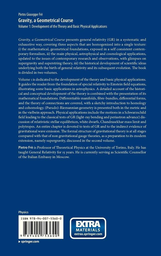 Weitere Ansicht: Gravity, a Geometrical Course | Pietro Giuseppe Frè